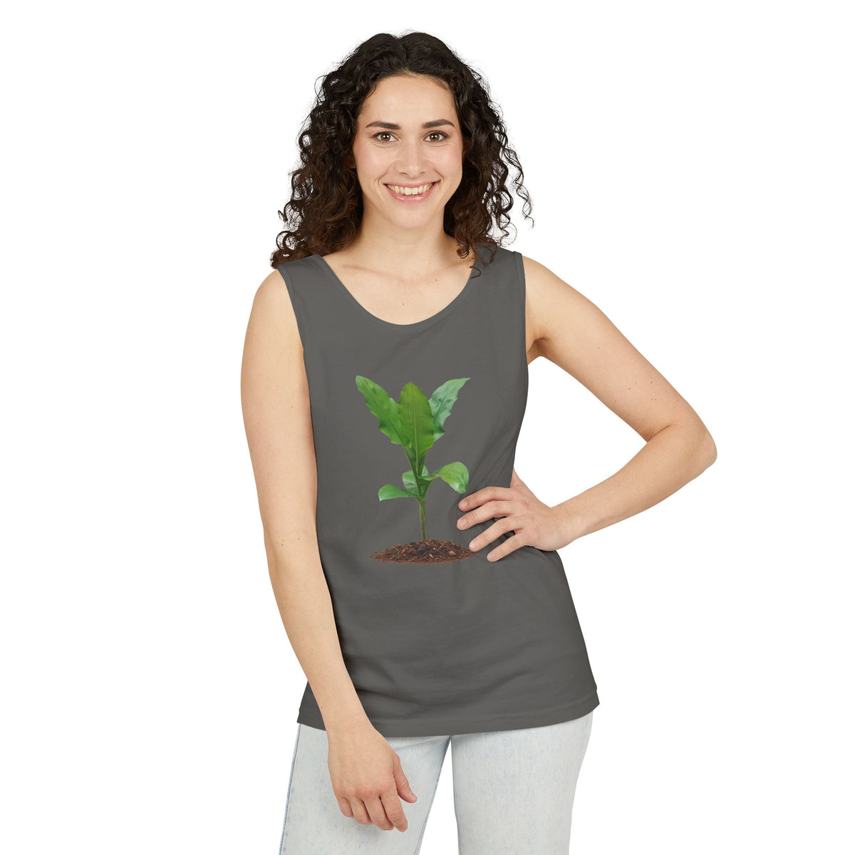 Blood Lily Plant Unisex Garment-Dyed Tank Top