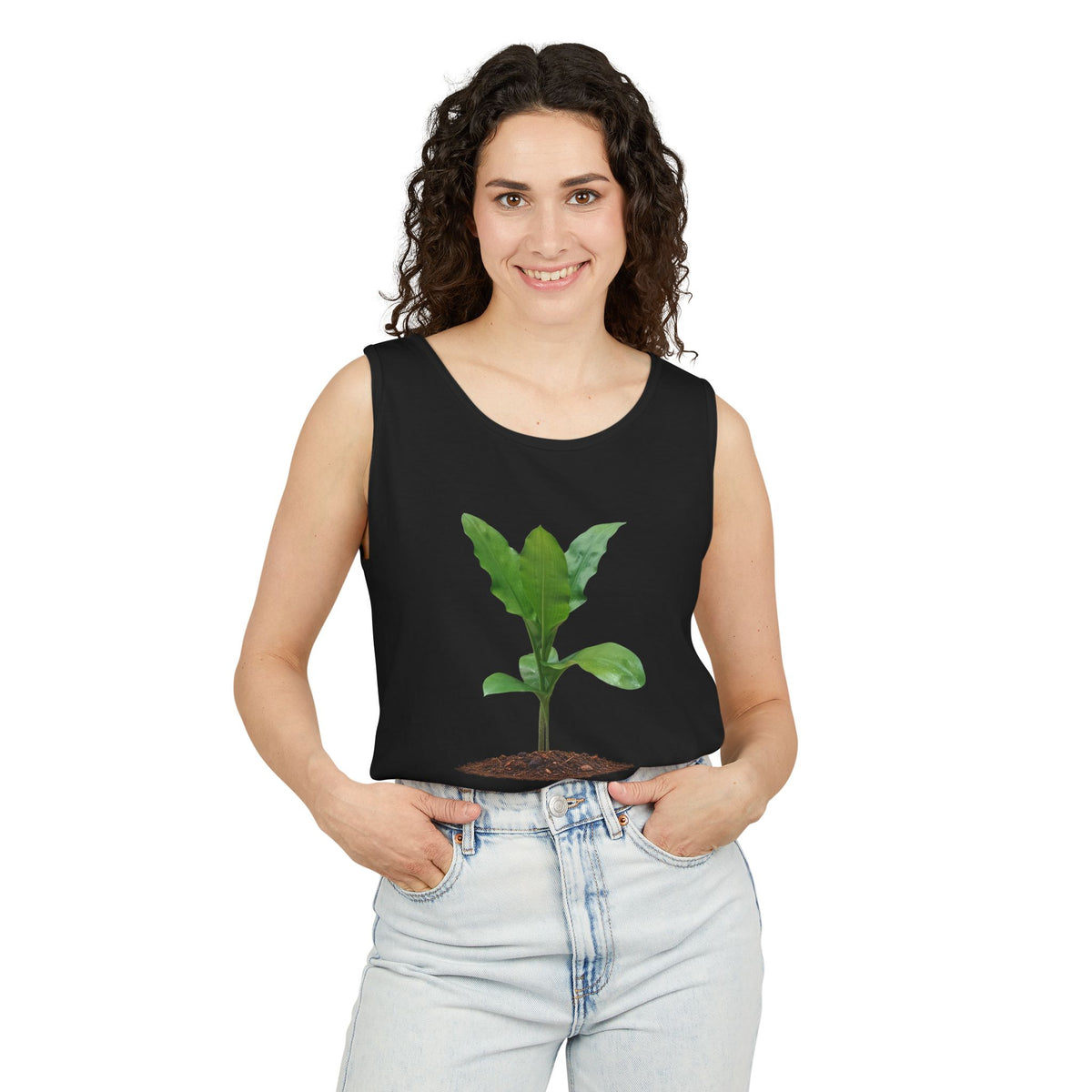 Blood Lily Plant Unisex Garment-Dyed Tank Top