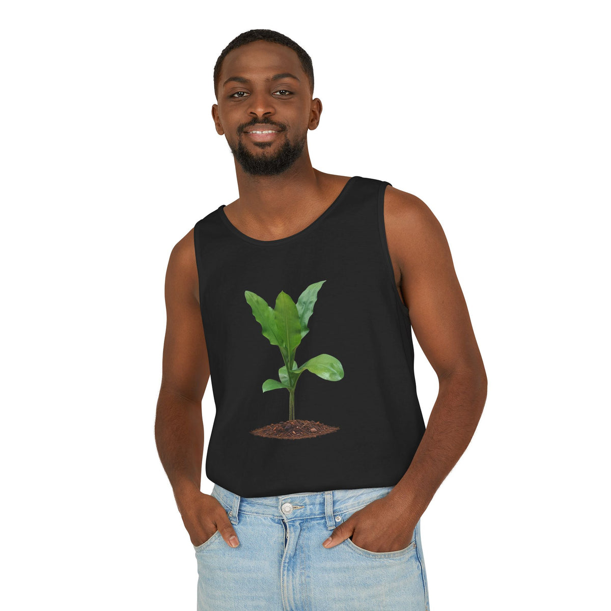 Blood Lily Plant Unisex Garment-Dyed Tank Top