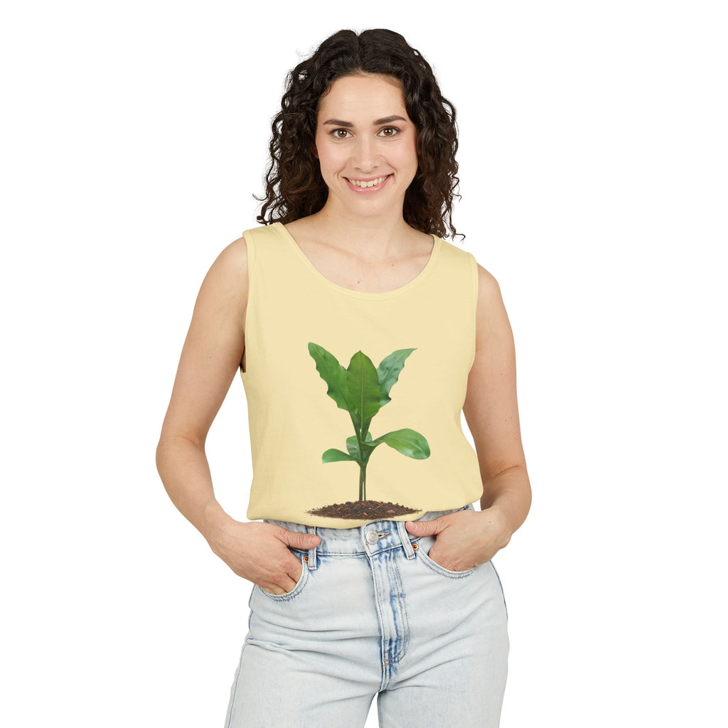 Blood Lily Plant Unisex Garment-Dyed Tank Top