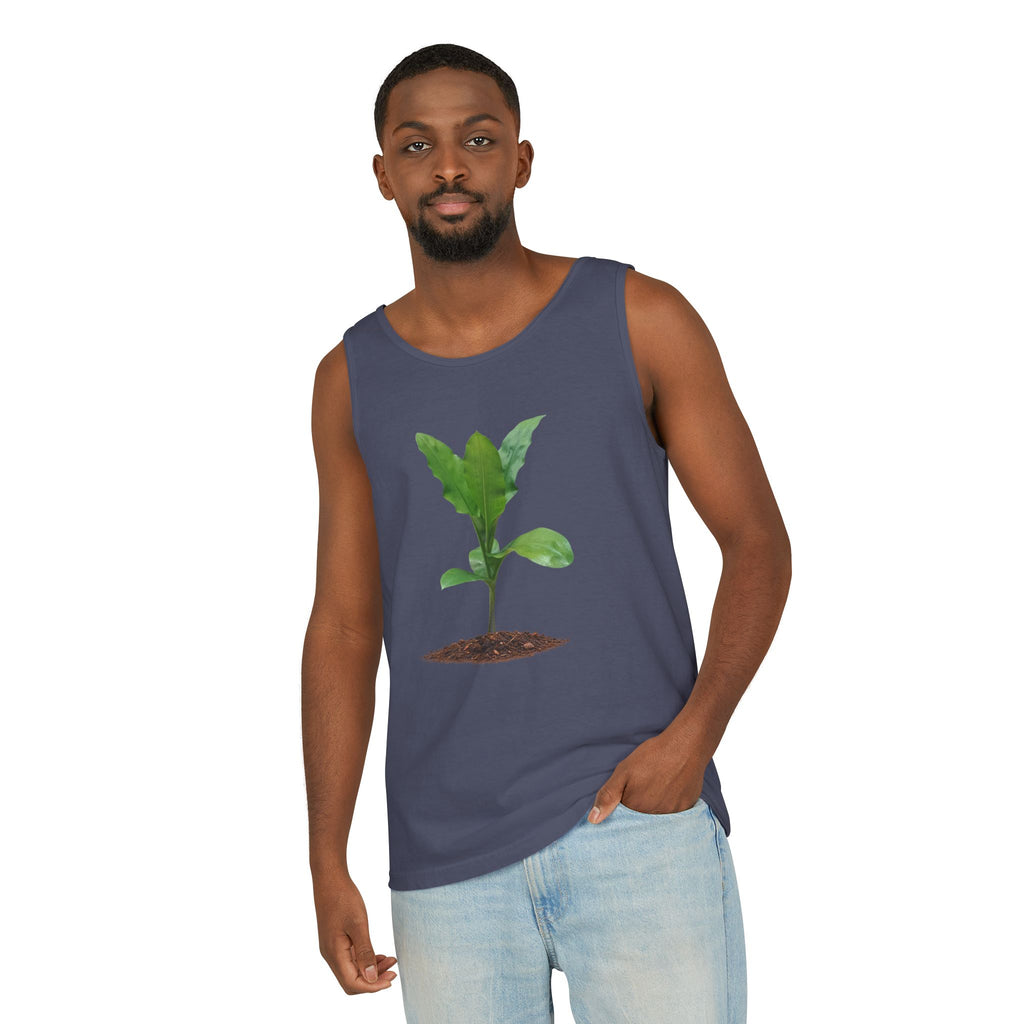Blood Lily Plant Unisex Garment-Dyed Tank Top