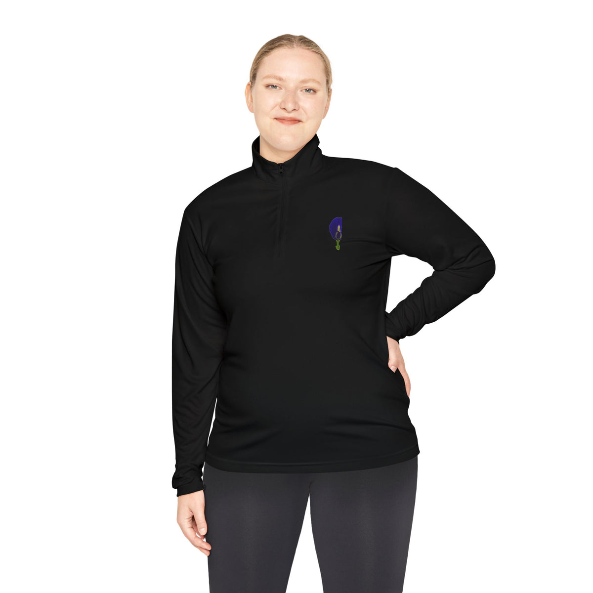 Original Butterfly Pea Flower Quarter-Zip Pullover
