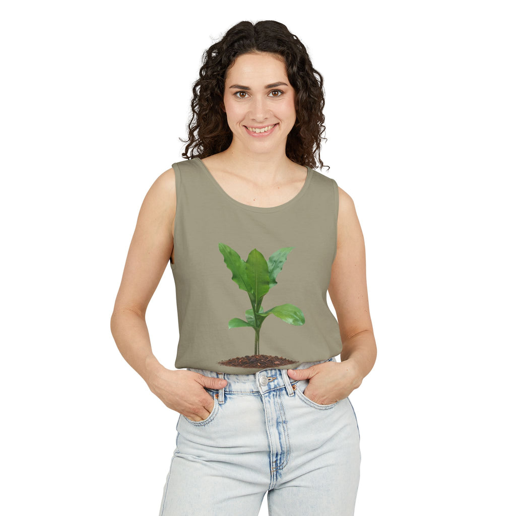 Blood Lily Plant Unisex Garment-Dyed Tank Top