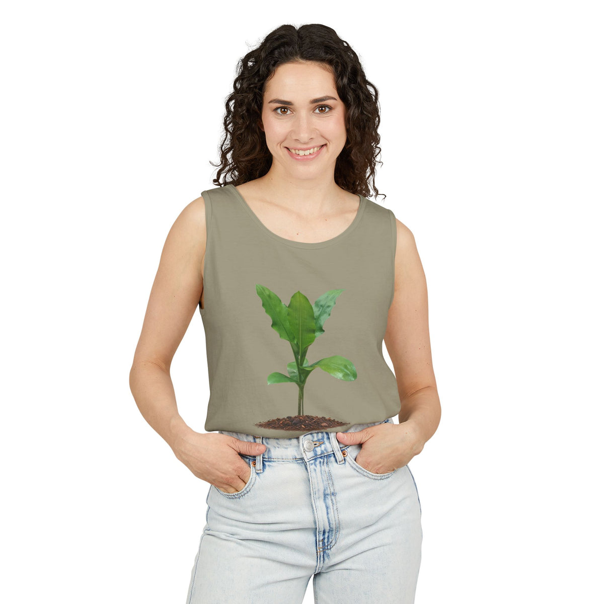 Blood Lily Plant Unisex Garment-Dyed Tank Top