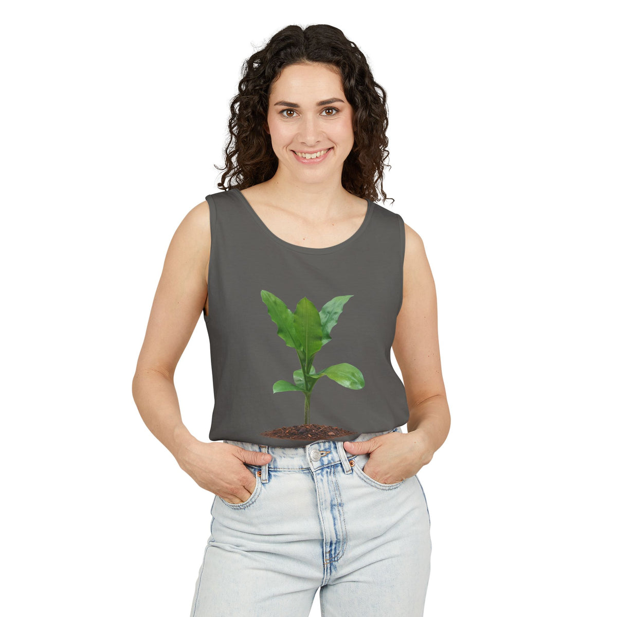 Blood Lily Plant Unisex Garment-Dyed Tank Top