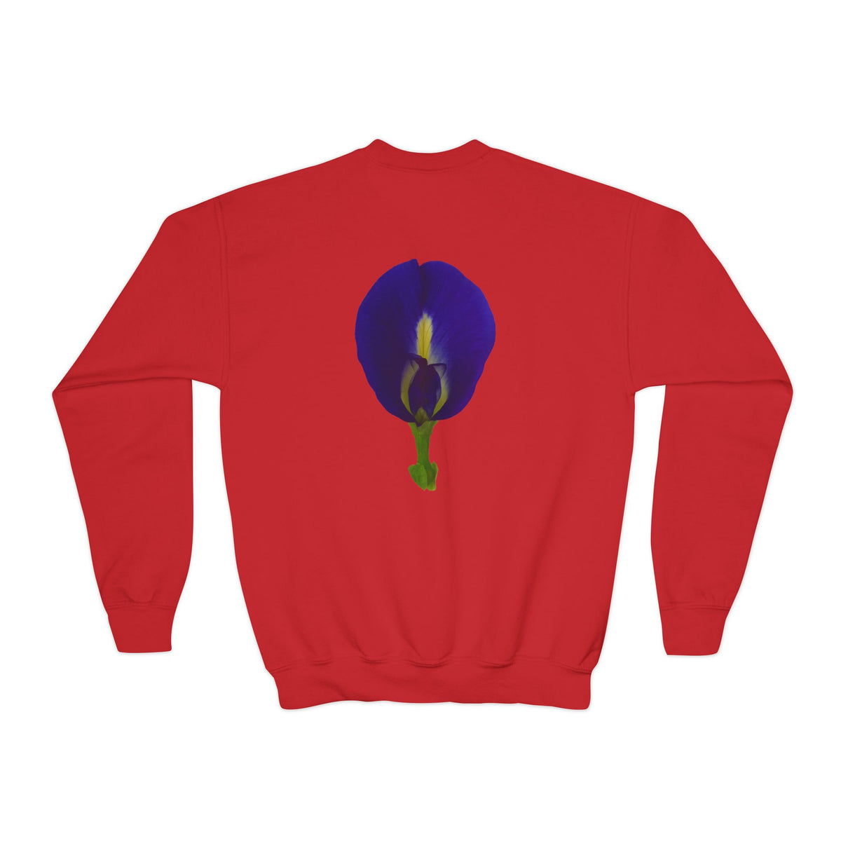 Butterfly Pea Youth Crewneck Sweatshirt | Original Photography