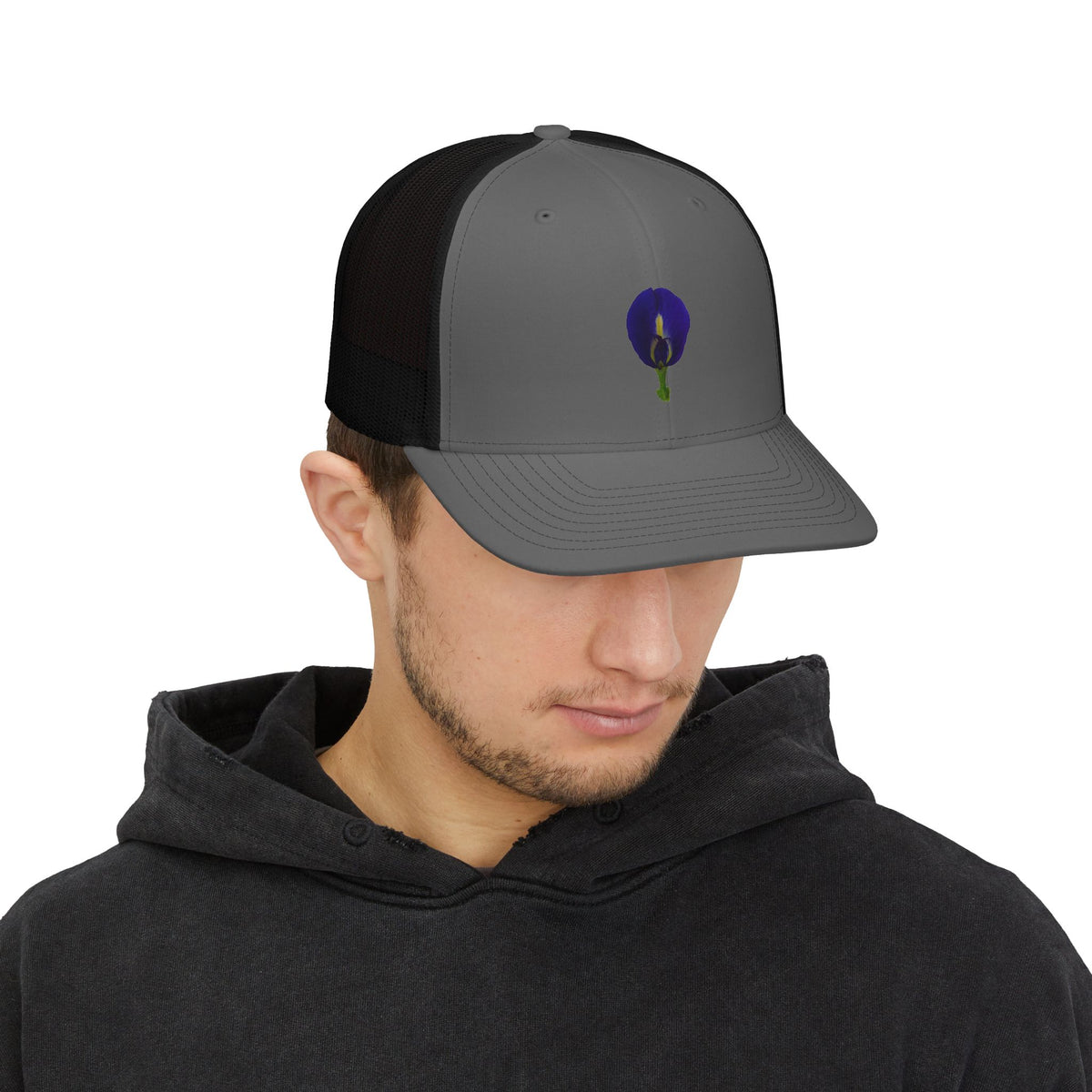 Original Butterfly Pea Flower Photography Trucker Hat | Snapback Cap