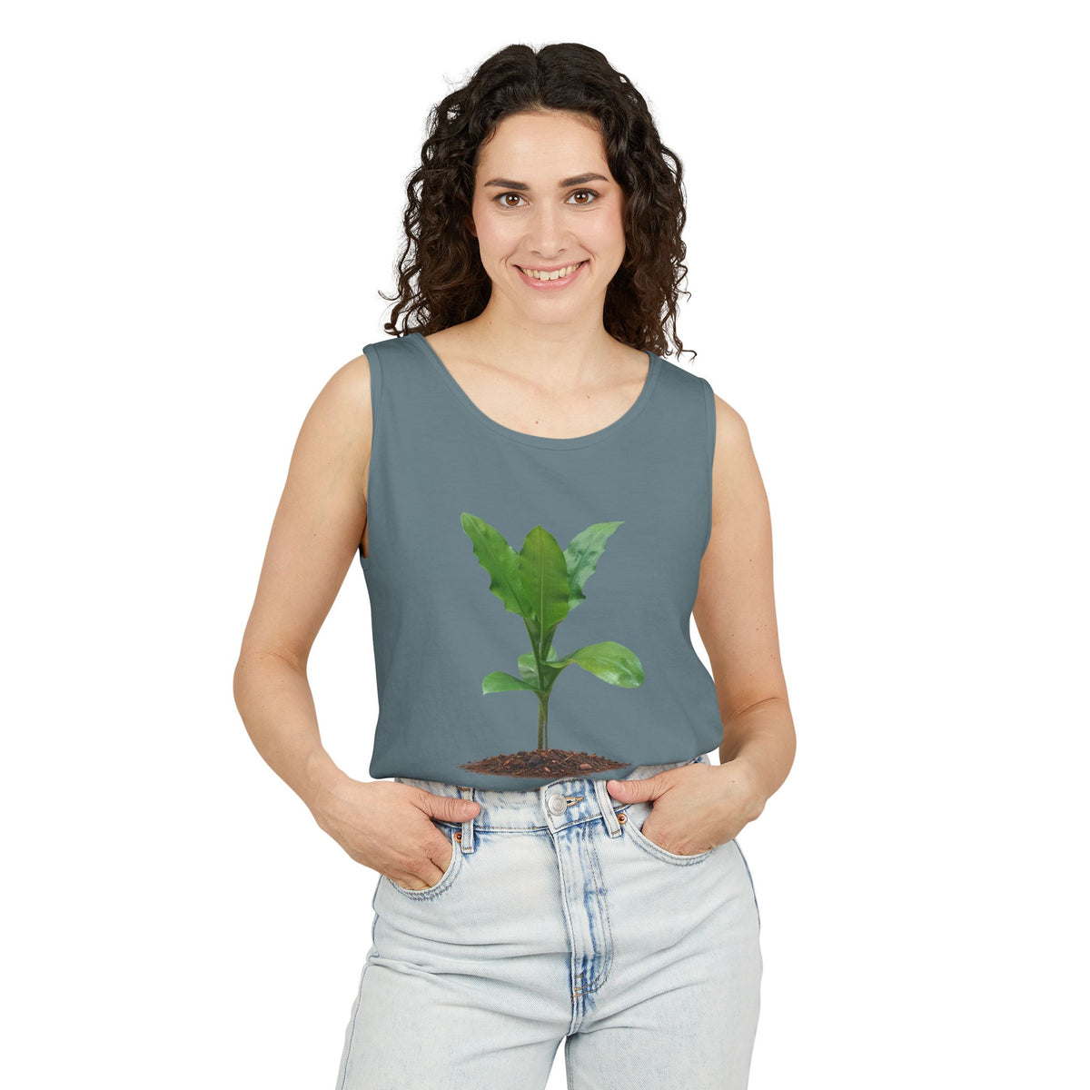 Blood Lily Plant Unisex Garment-Dyed Tank Top