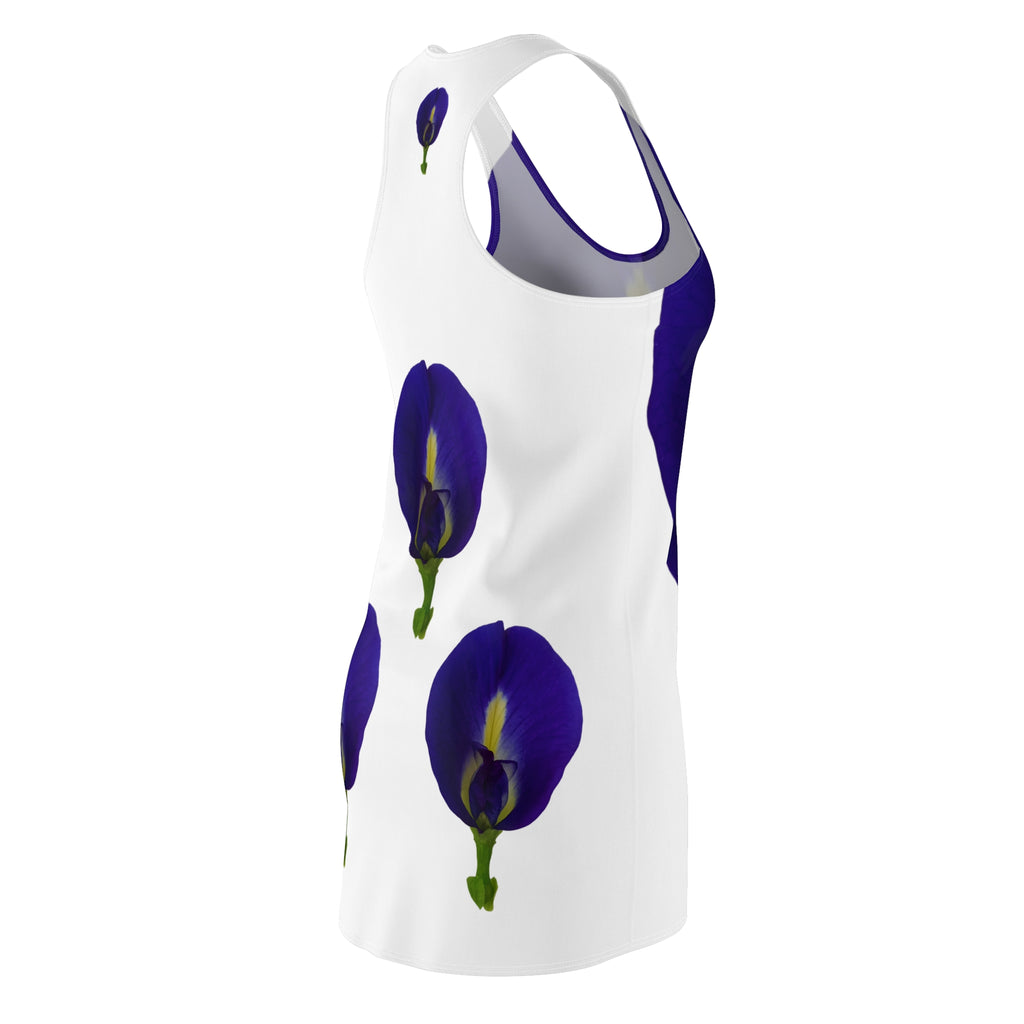 Original Butterfly Pea Flower Women’s Cut & Sew Racerback Dress | All-Over Print