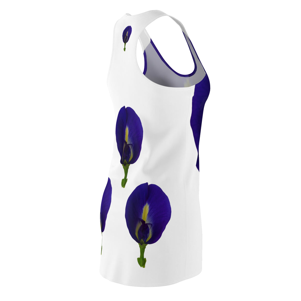 Original Butterfly Pea Flower Women’s Cut & Sew Racerback Dress | All-Over Print