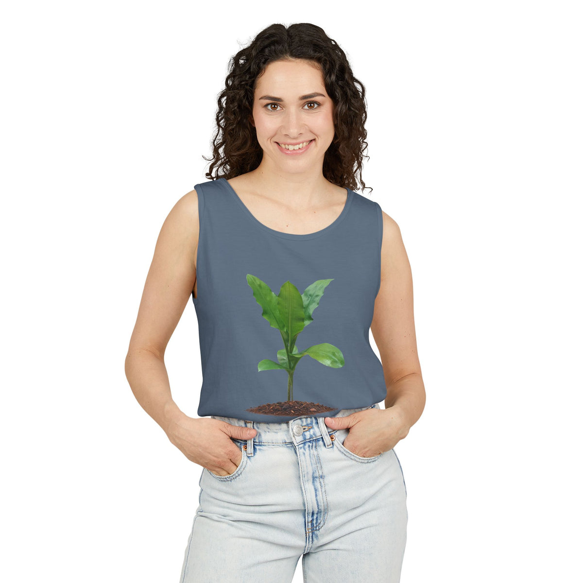 Blood Lily Plant Unisex Garment-Dyed Tank Top