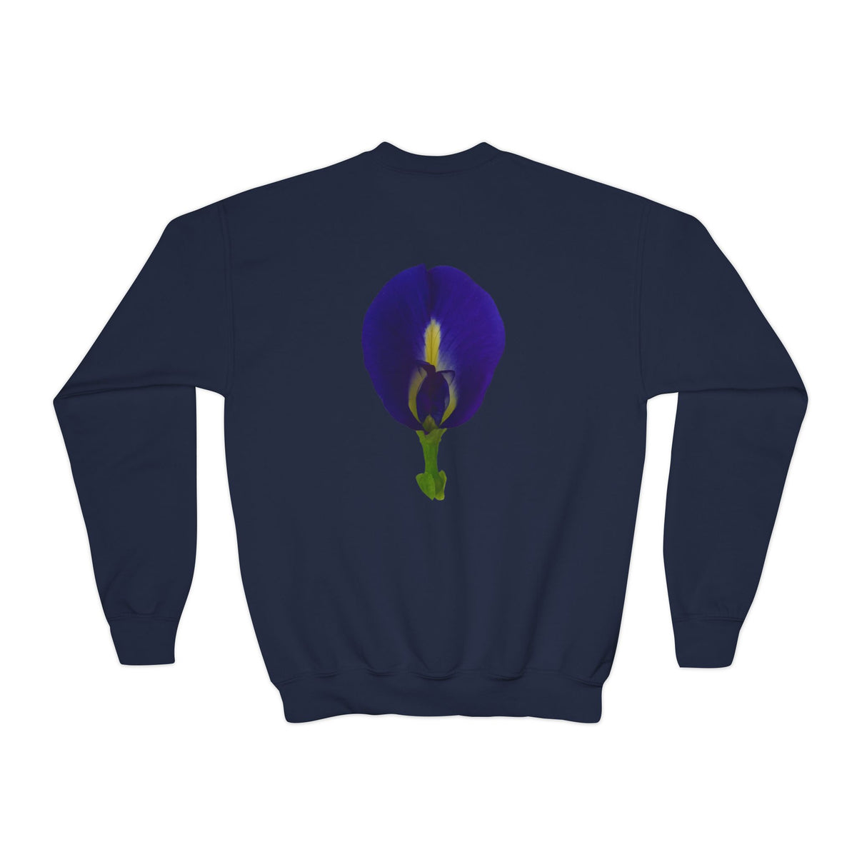 Butterfly Pea Youth Crewneck Sweatshirt | Original Photography