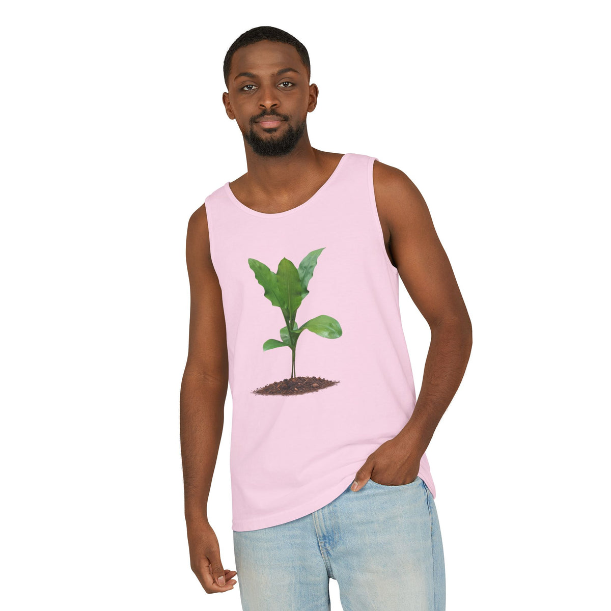 Blood Lily Plant Unisex Garment-Dyed Tank Top