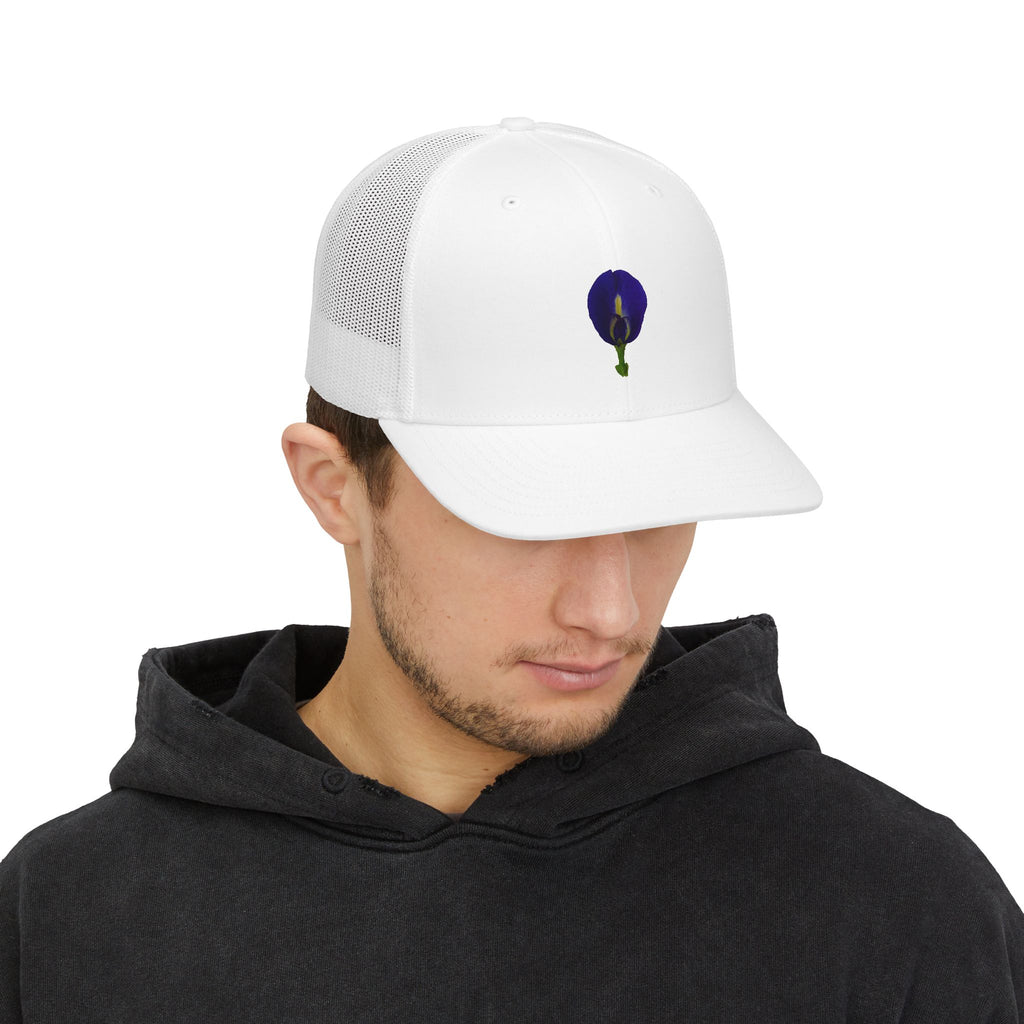 Original Butterfly Pea Flower Photography Trucker Hat | Snapback Cap