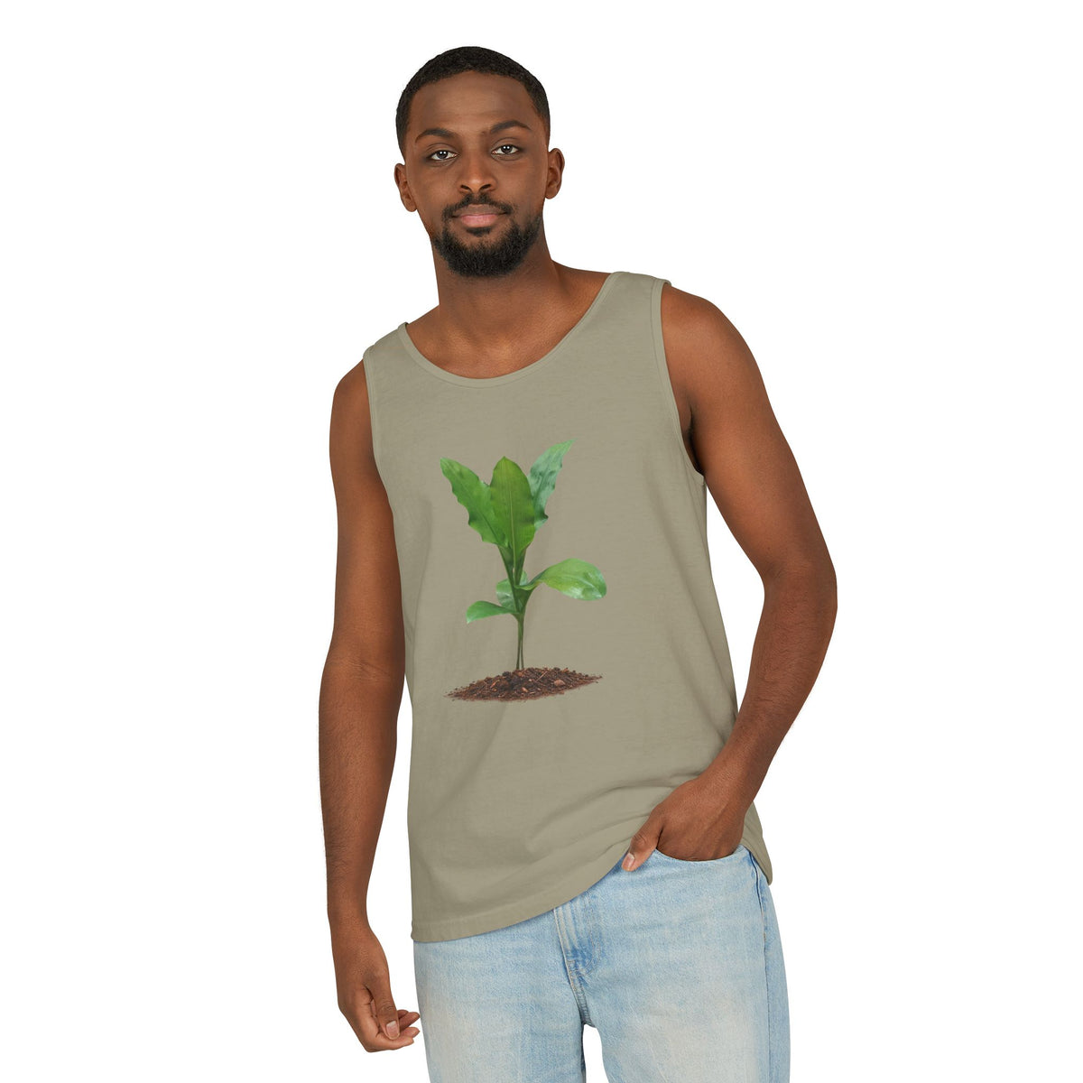 Blood Lily Plant Unisex Garment-Dyed Tank Top
