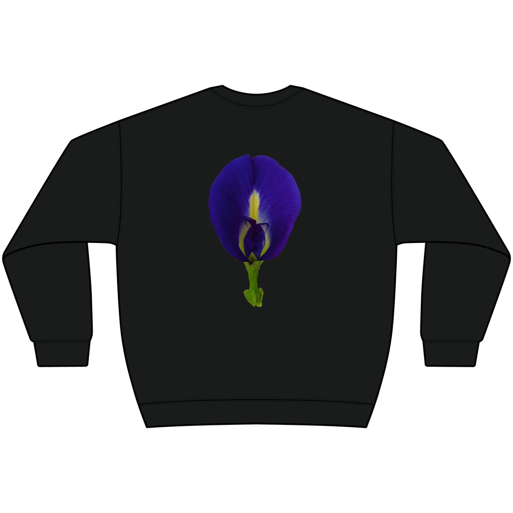 Original Butterfly Pea Flower Photograph Crewneck Sweatshirt