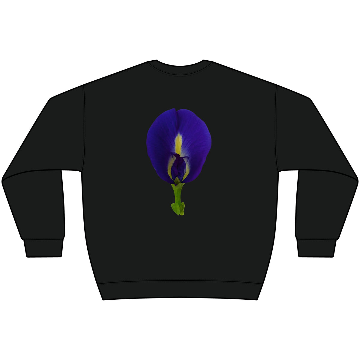 Original Butterfly Pea Flower Photograph Crewneck Sweatshirt