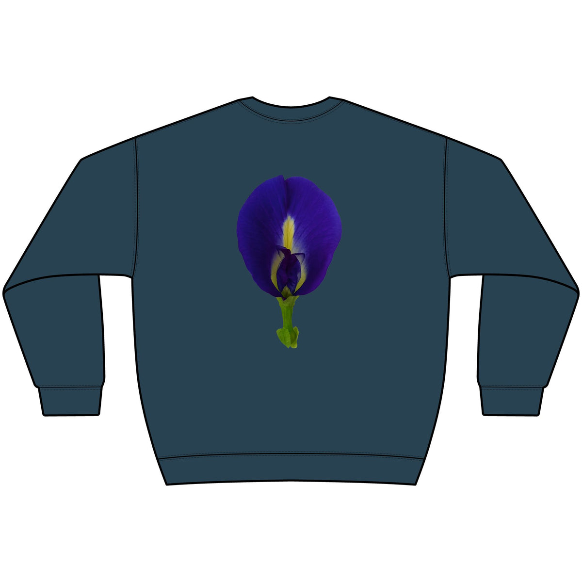 Original Butterfly Pea Flower Photograph Crewneck Sweatshirt