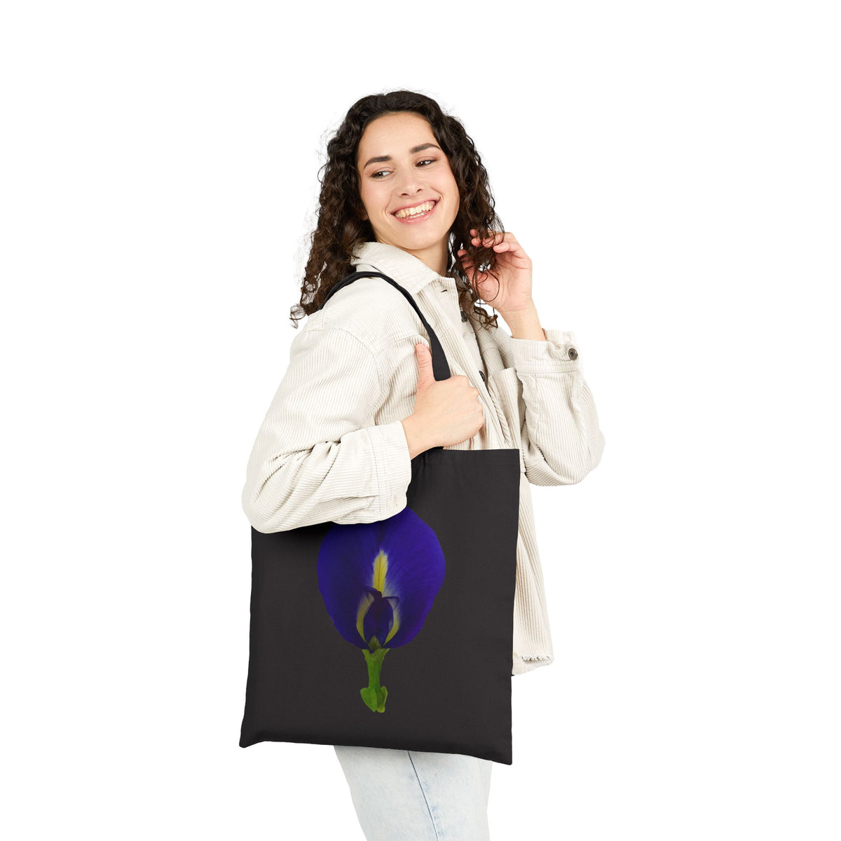 Original Butterfly Pea Flower Cotton Canvas Tote Bag