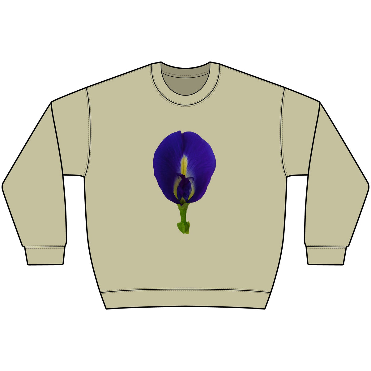 Original Butterfly Pea Flower Photograph Crewneck Sweatshirt