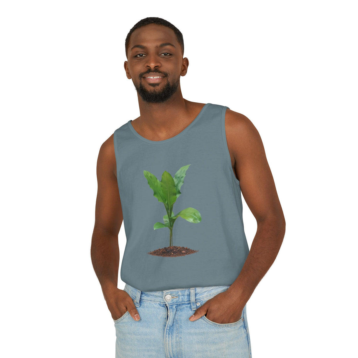 Blood Lily Plant Unisex Garment-Dyed Tank Top