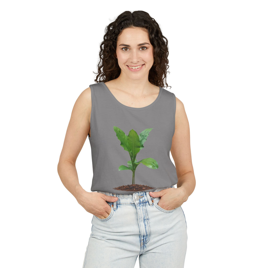 Blood Lily Plant Unisex Garment-Dyed Tank Top