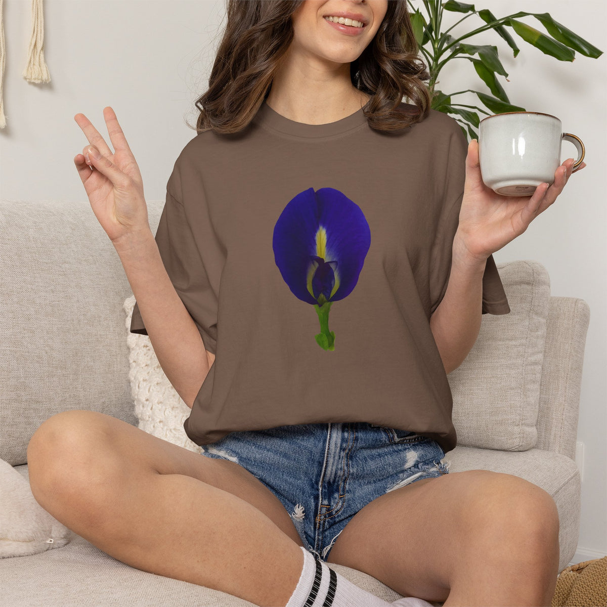 Original Butterfly Pea Flower Botanical T-Shirt