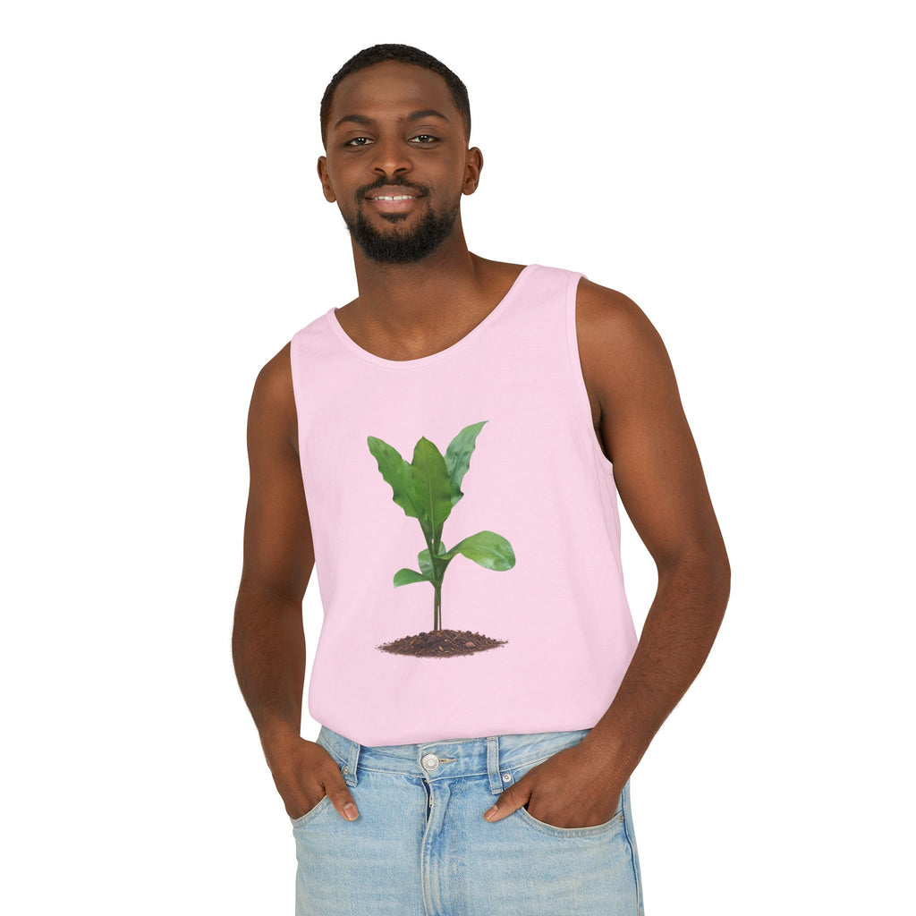 Blood Lily Plant Unisex Garment-Dyed Tank Top