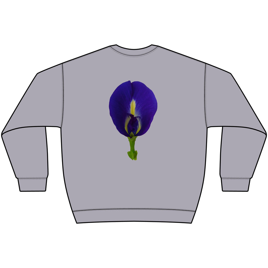 Original Butterfly Pea Flower Photograph Crewneck Sweatshirt