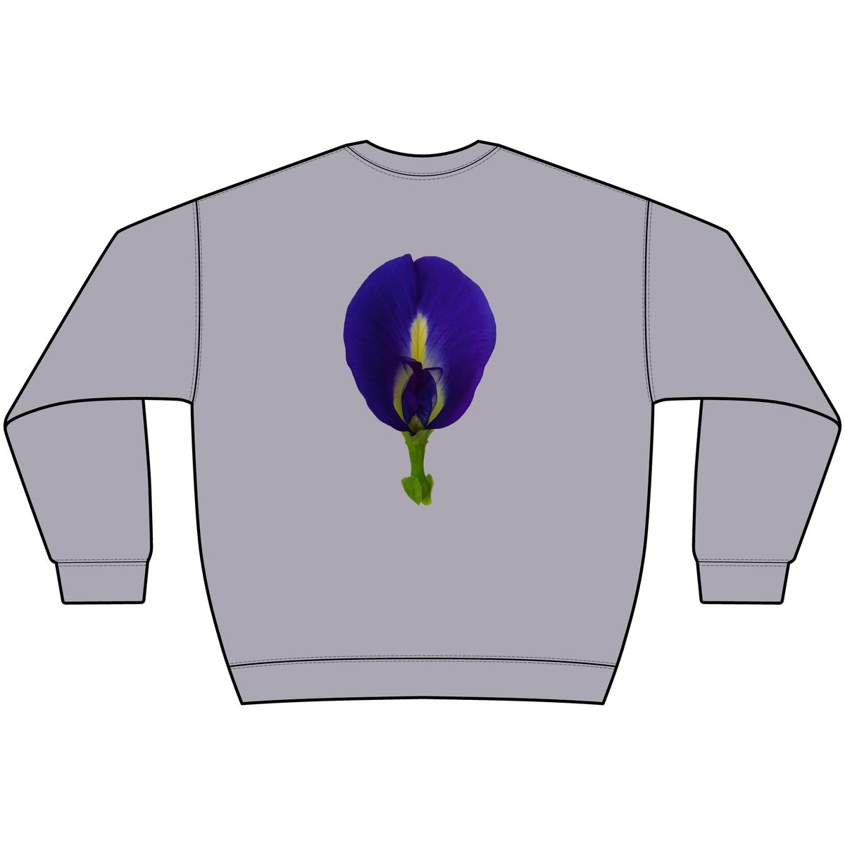 Original Butterfly Pea Flower Photograph Crewneck Sweatshirt