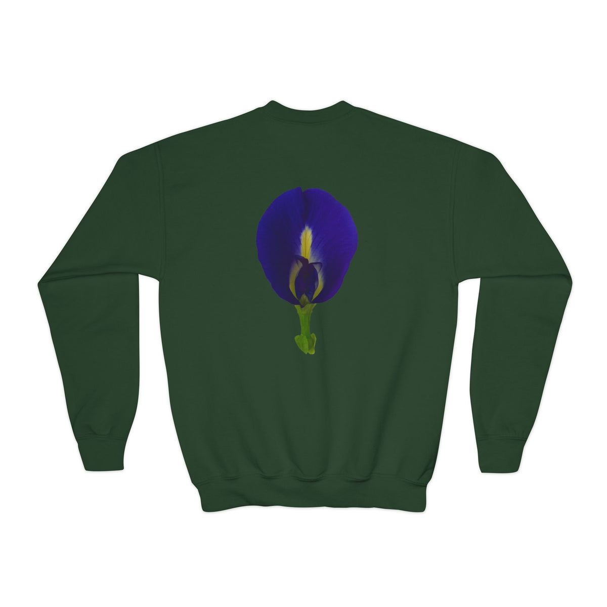 Butterfly Pea Youth Crewneck Sweatshirt | Original Photography