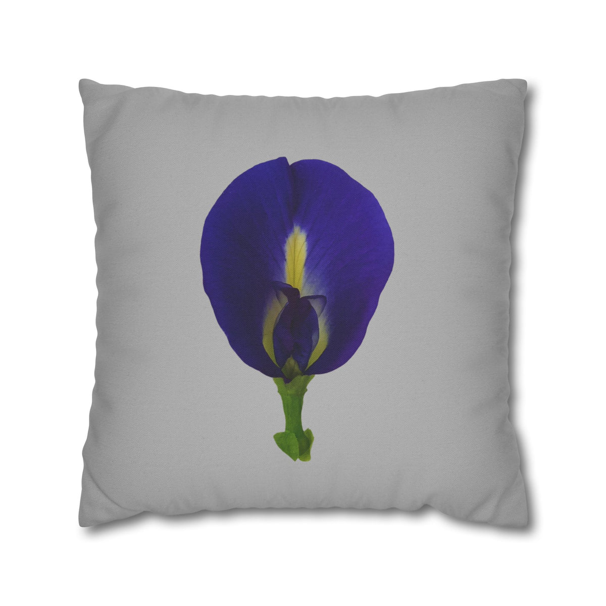 Original Butterfly Pea Flower Pillow Cover | Botanical Photography