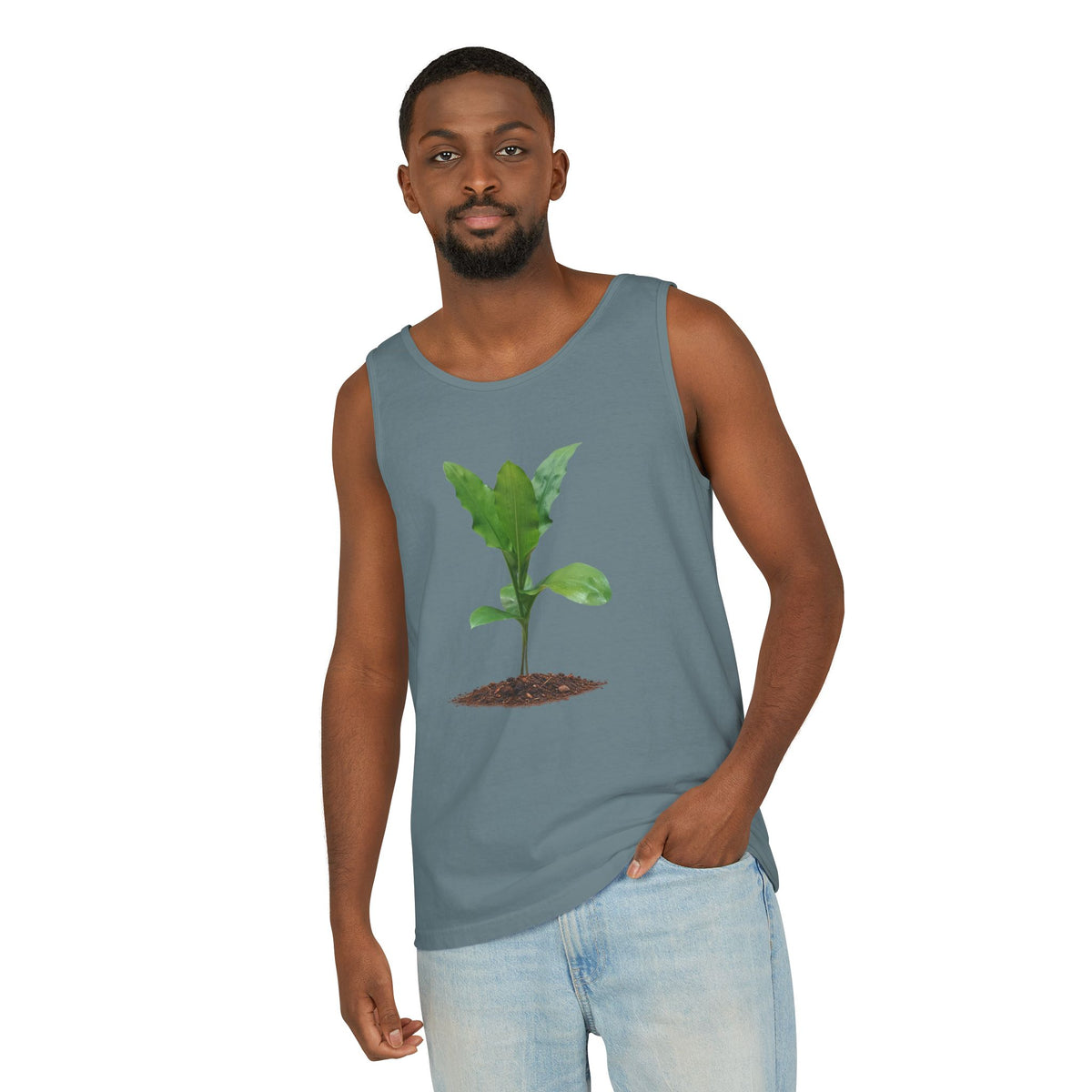 Blood Lily Plant Unisex Garment-Dyed Tank Top