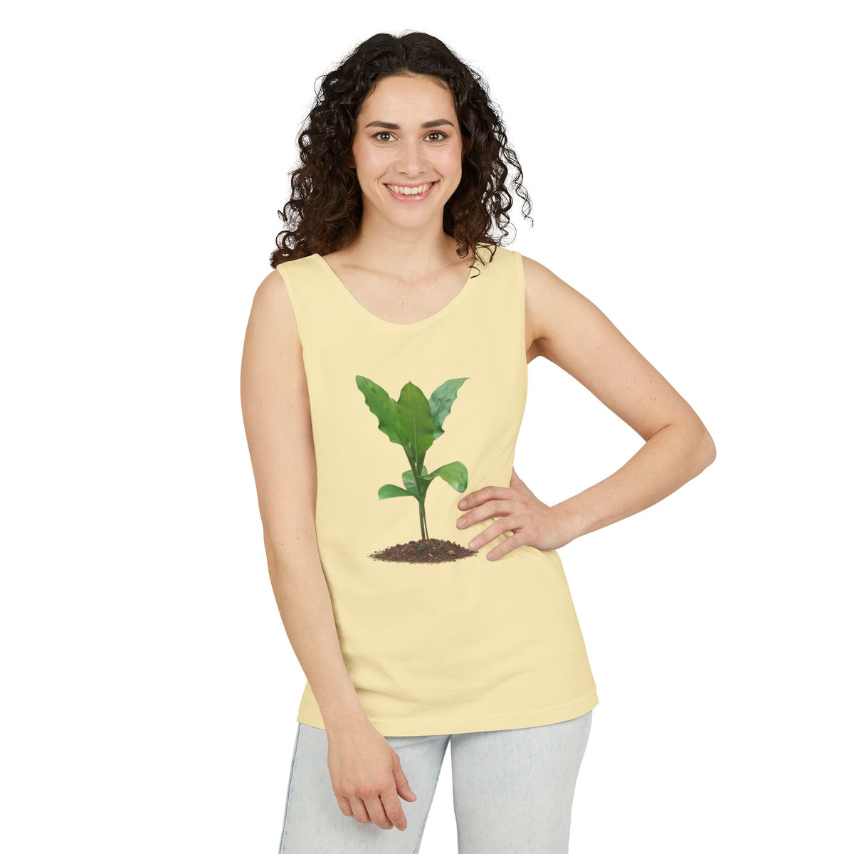 Blood Lily Plant Unisex Garment-Dyed Tank Top