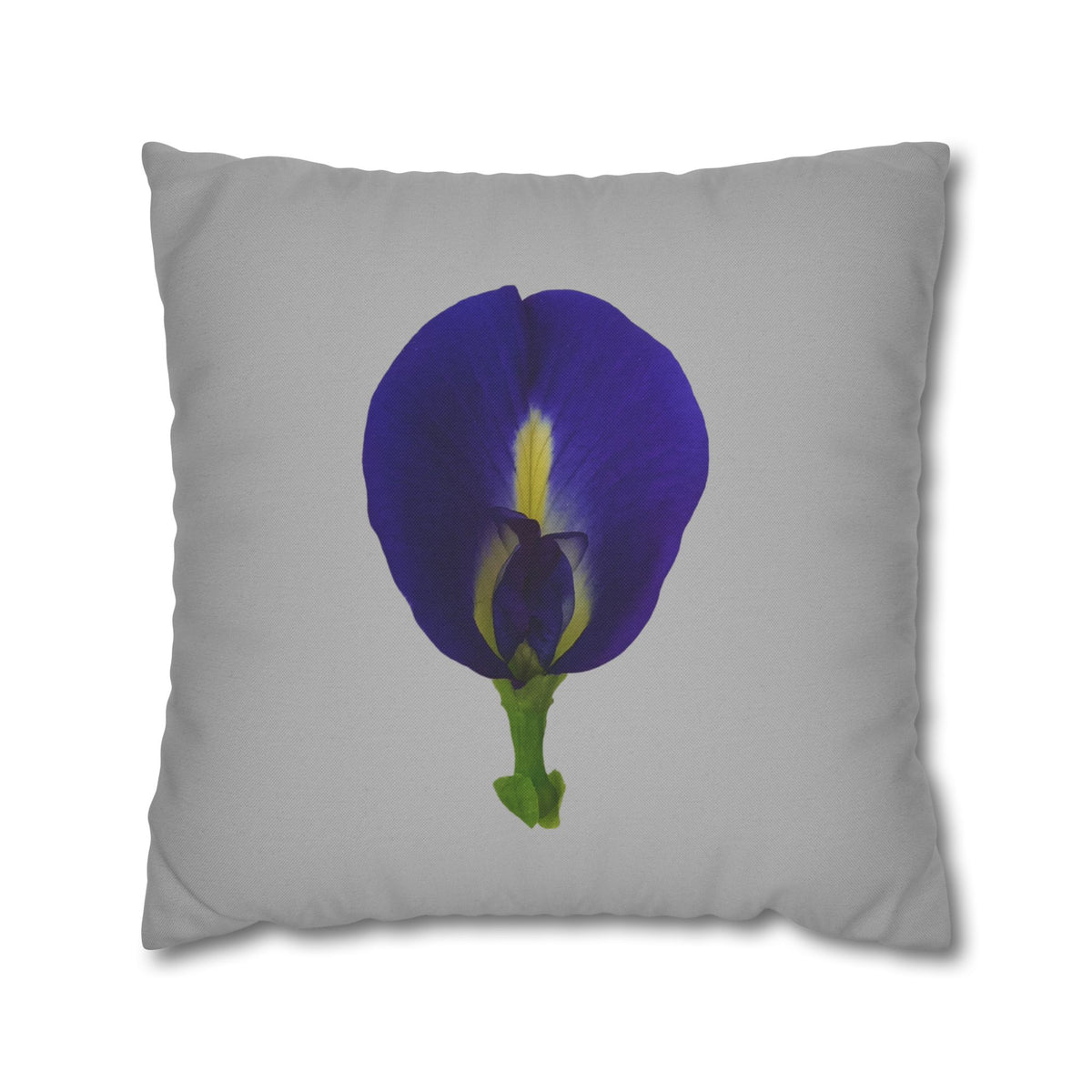 Original Butterfly Pea Flower Pillow Cover | Botanical Photography