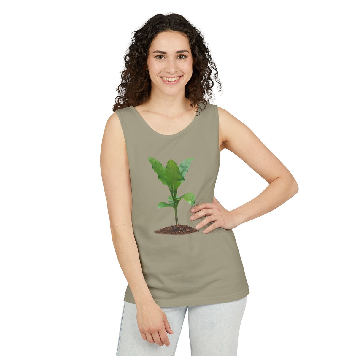 Blood Lily Plant Unisex Garment-Dyed Tank Top