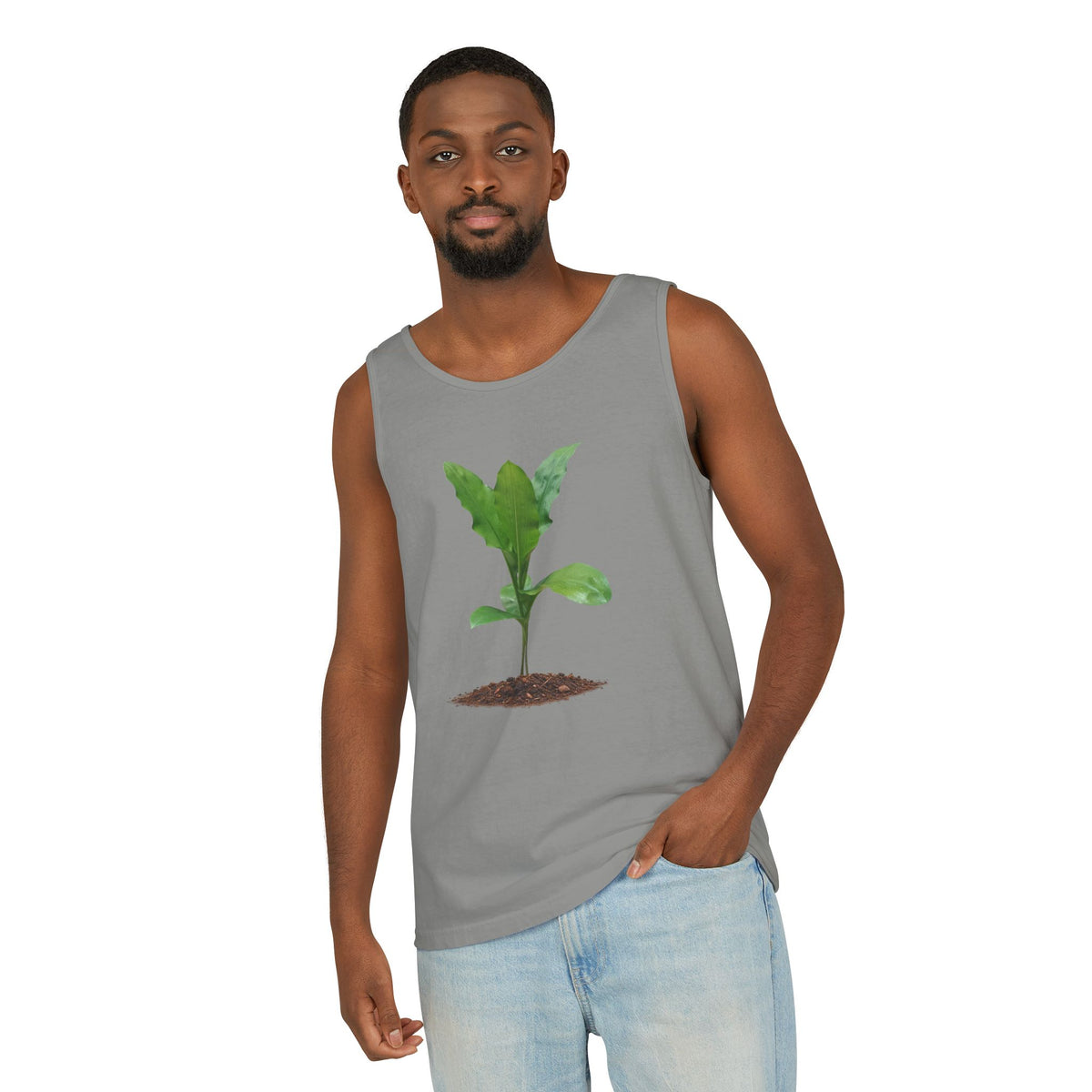 Blood Lily Plant Unisex Garment-Dyed Tank Top