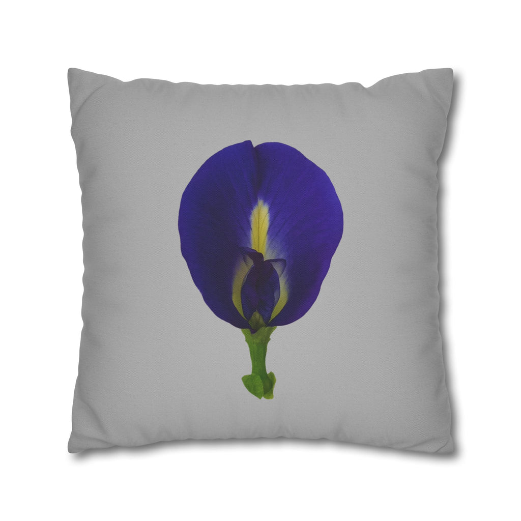 Original Butterfly Pea Flower Pillow Cover | Botanical Photography