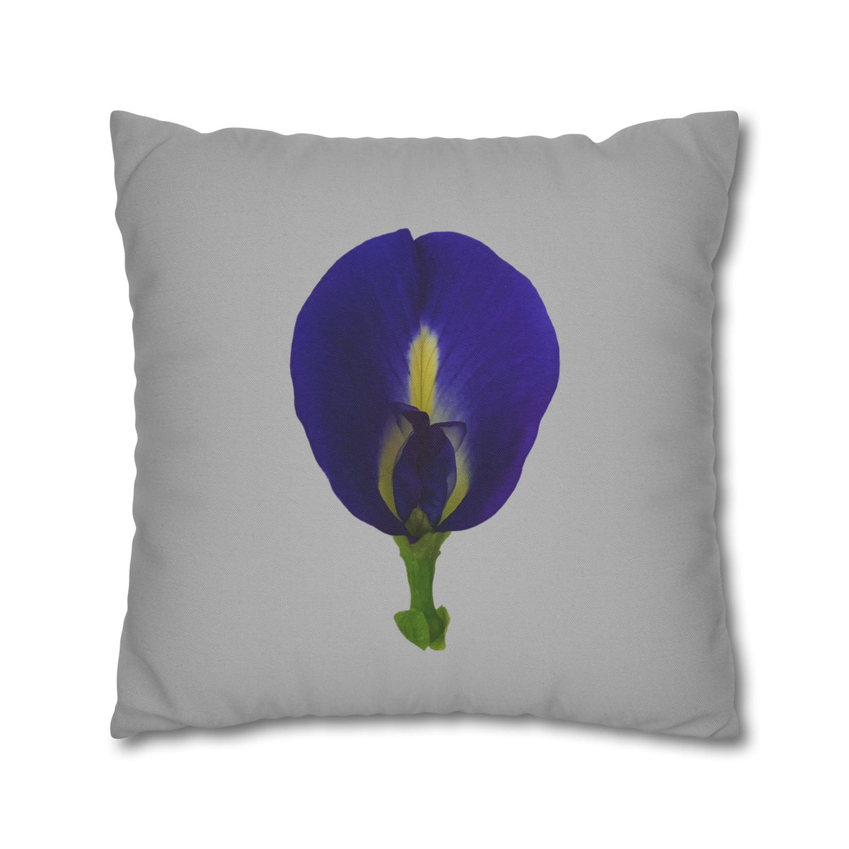 Original Butterfly Pea Flower Pillow Cover | Botanical Photography