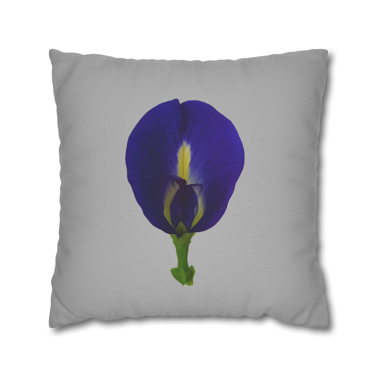 Original Butterfly Pea Flower Pillow Cover | Botanical Photography
