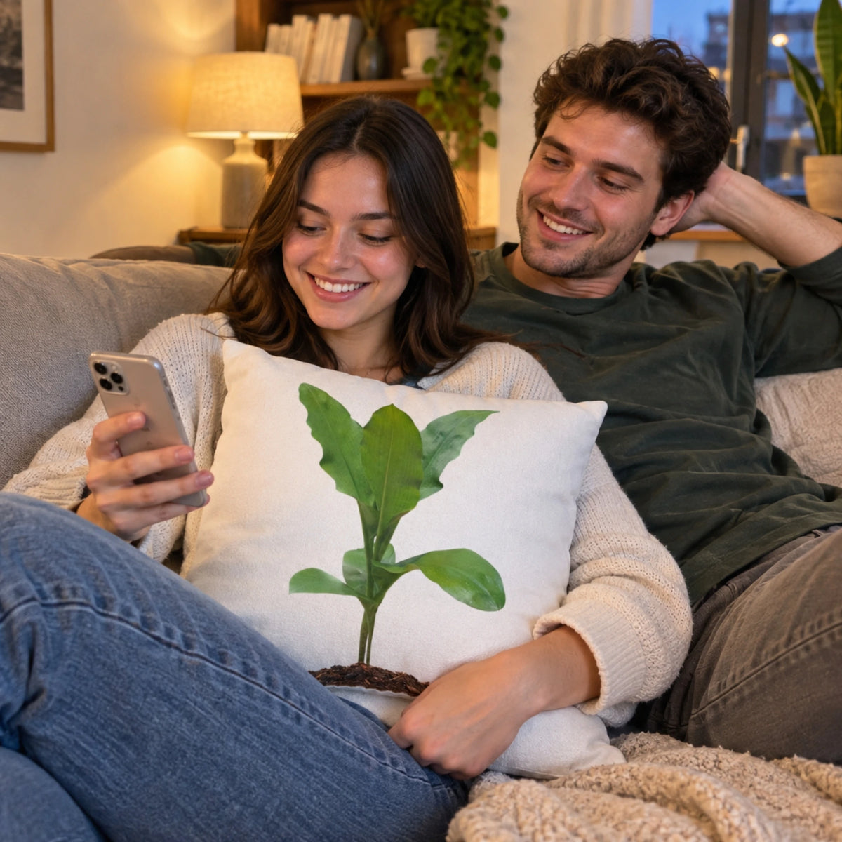 Blood Lily Botanical Pillow Cover — Original Photography