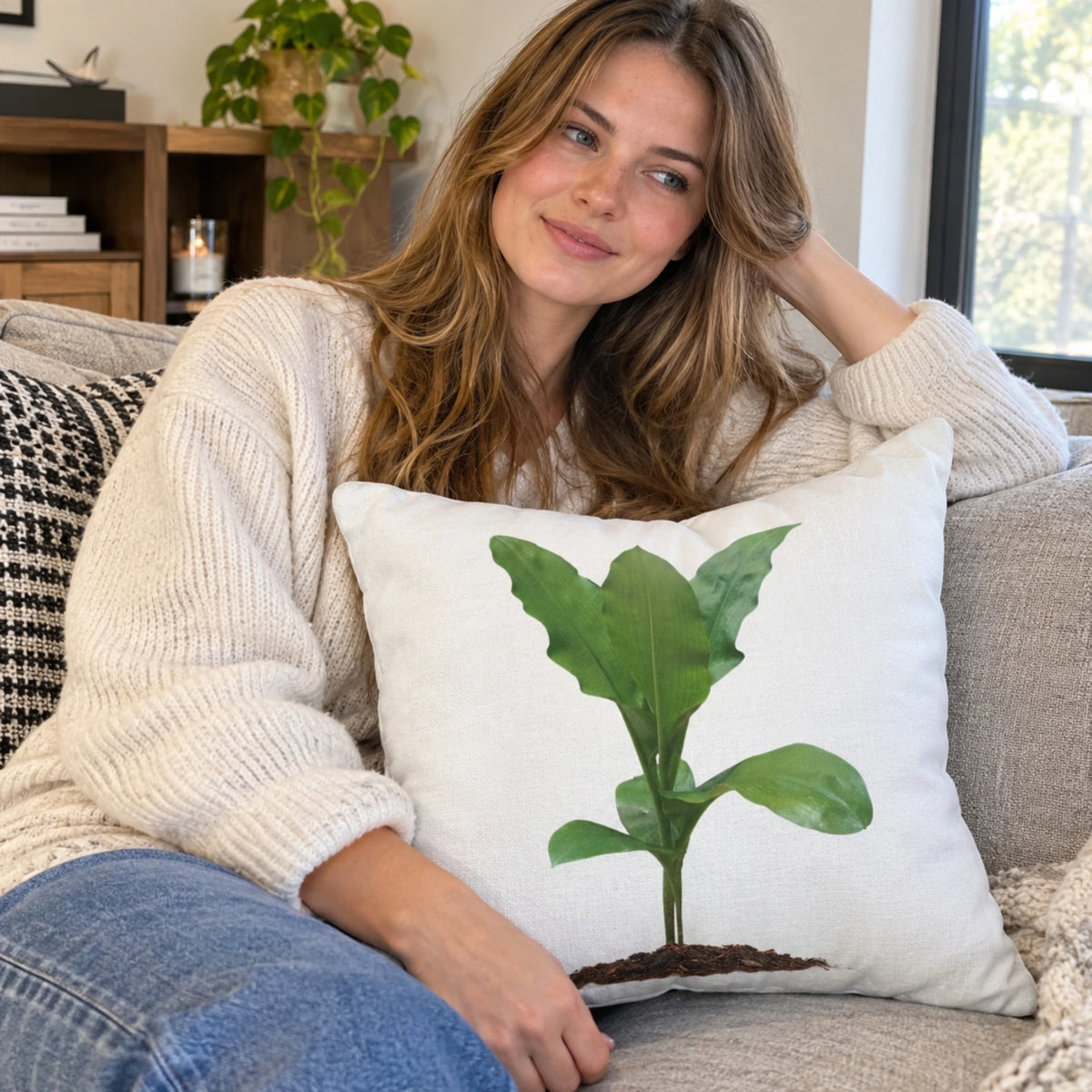 Blood Lily Botanical Pillow Cover — Original Photography