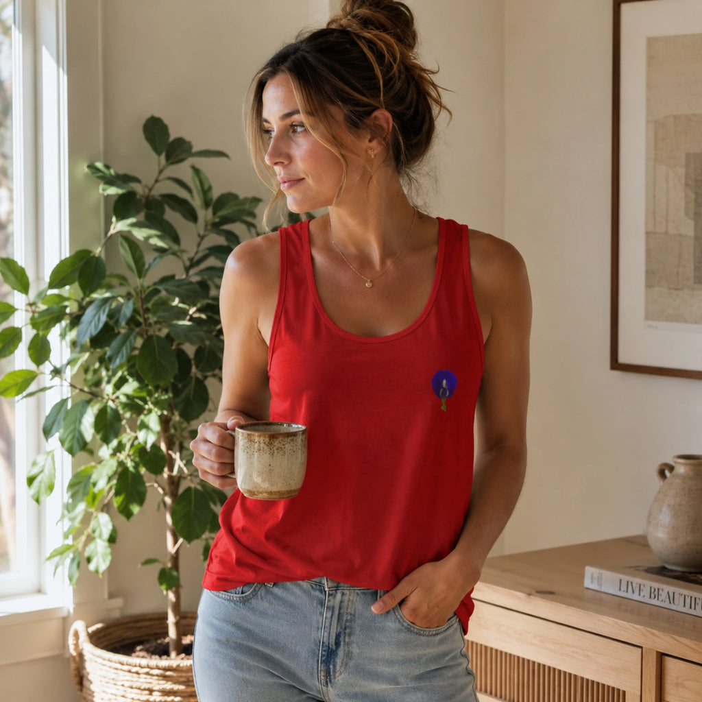 Original Butterfly Pea Flower Tank Top | Botanical Photography | Unisex Jersey Tank